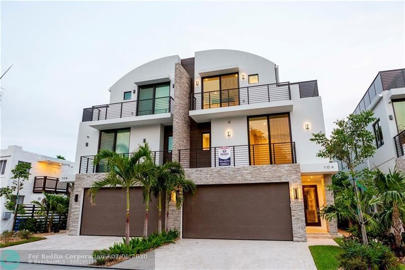 New duplex with elevator at 104 NE 16th Terrace, Victoria Park, Fort Lauderdale